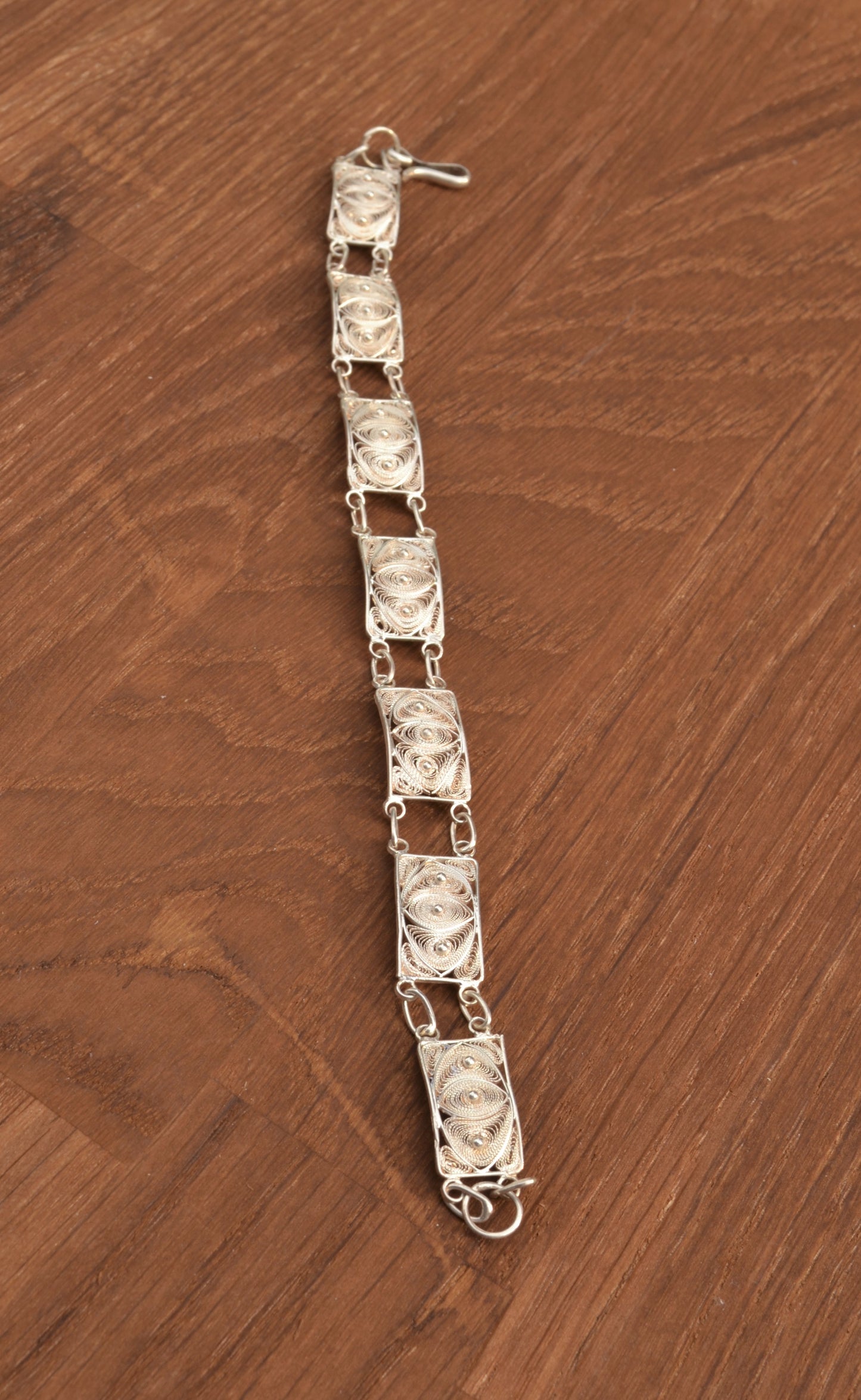 Sterling Silver Filigree Square Bracelet